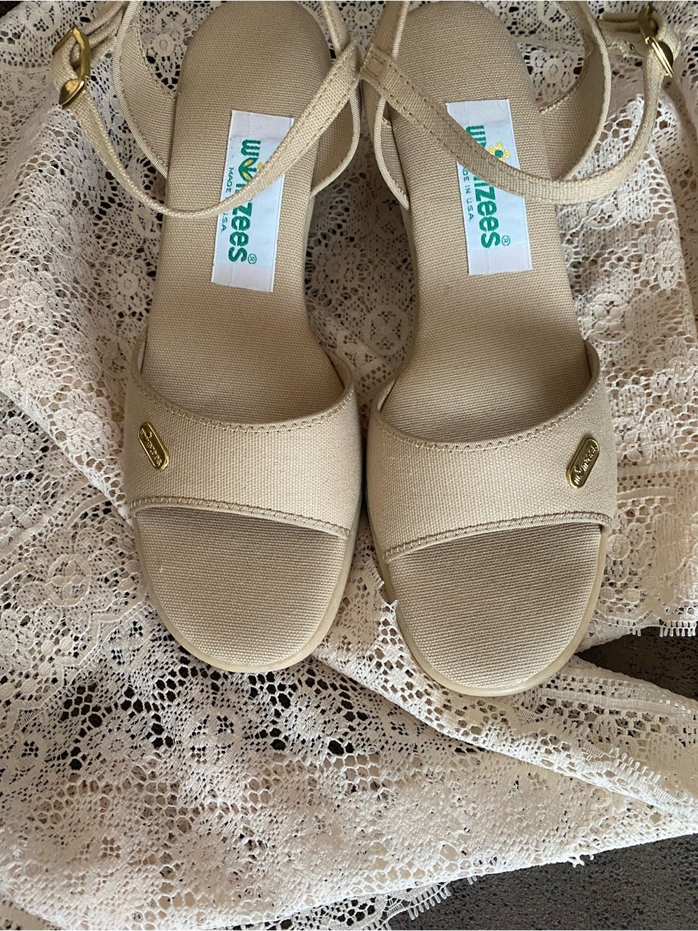 Wimzees Vintage Beige Sandal with Ankle Strap